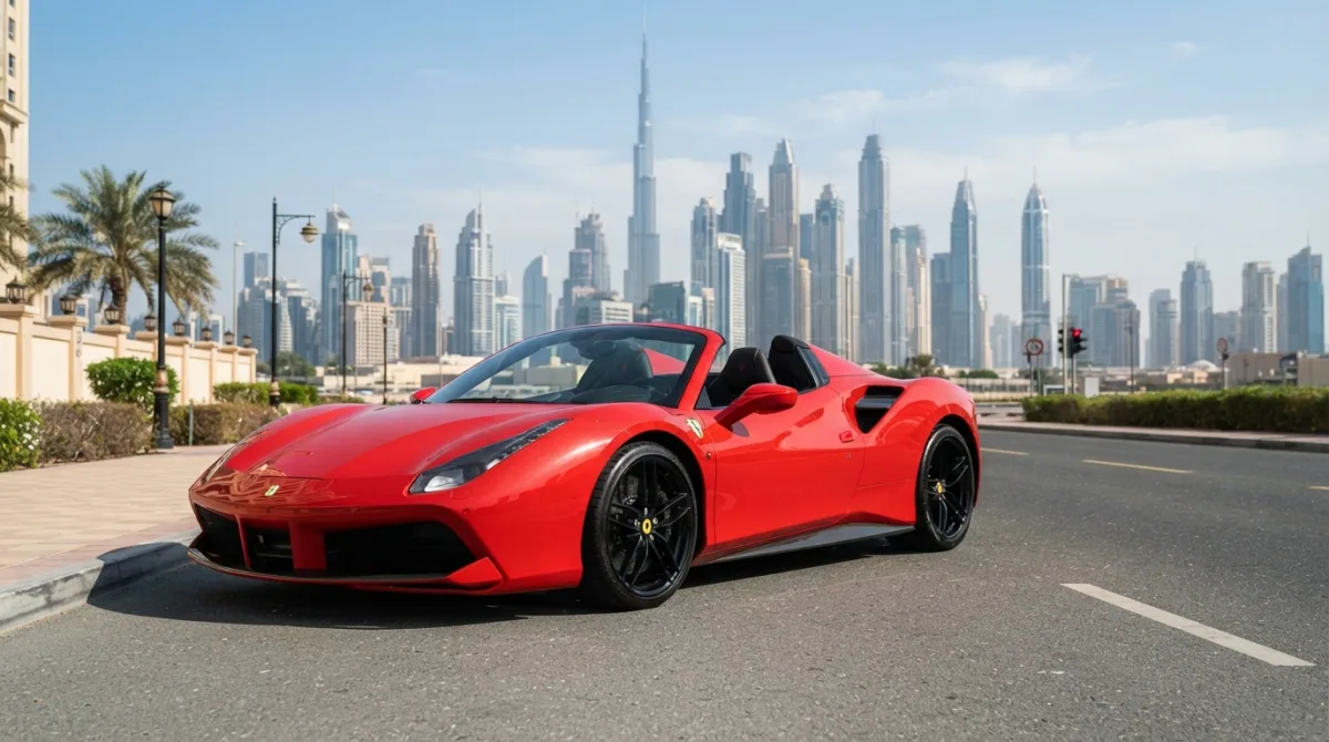 Louez une Ferrari 488 à Dubaï